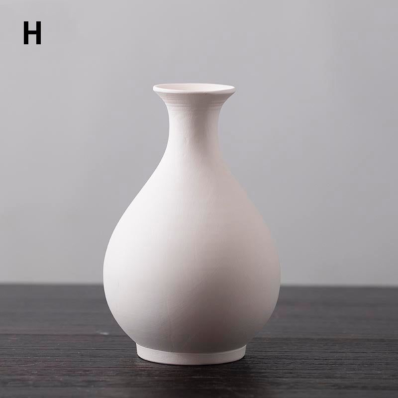 Crushed Asymmetric Ceramic Bisque Vase — everdreamcraft