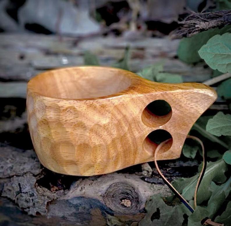 Handcrafted Wooden Scandinavian Kuksa Tea Cup