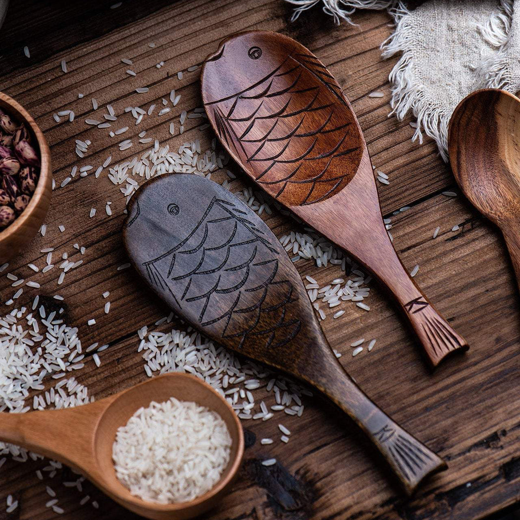 Fish-Shaped Wooden Serving Spoon — everdreamcraft