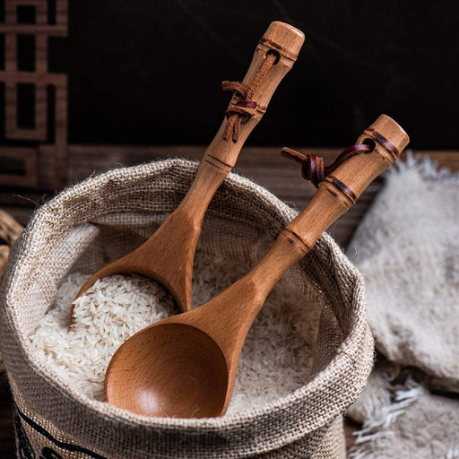 Wooden Bamboo Shape Rice Scoop Spoon