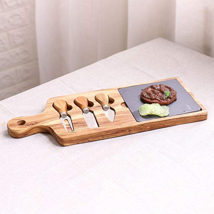 Paddle Cheese Board and Knife Set