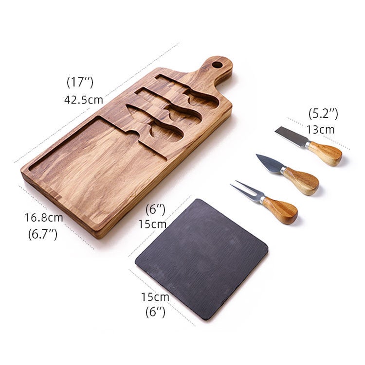 Paddle Cheese Board and Knife Set