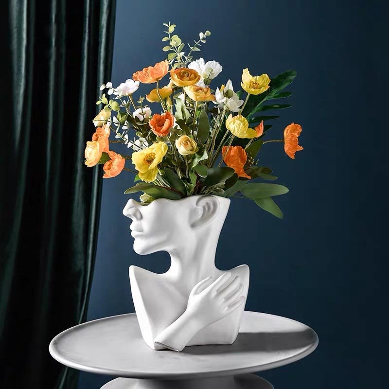 Elegant Female Head Vase