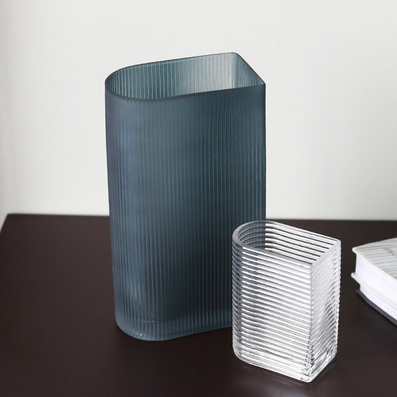 Asymmetrical Coloured Lyngby Glass Vase