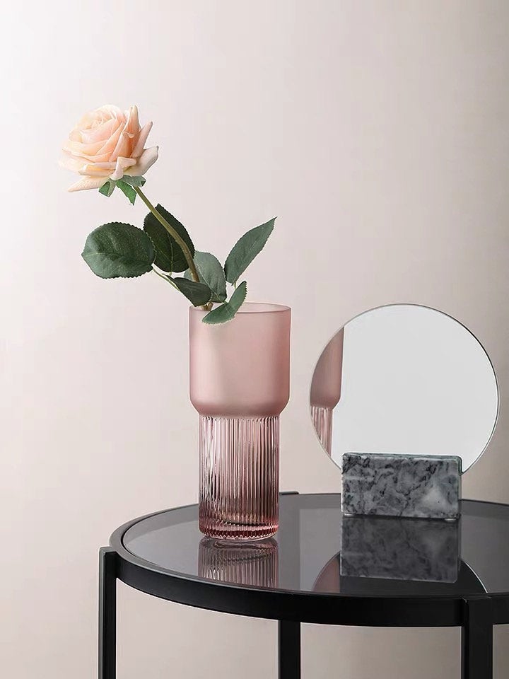 Minimalist Pink Glass Vase